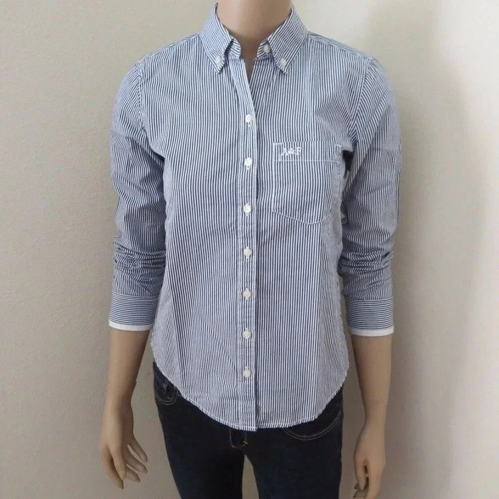 NWT Abercrombie Striped Button Down Shirt XS